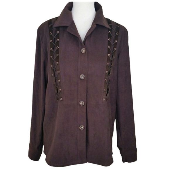 【80s】OLD fake suede long sleeve shirts